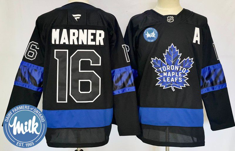 Men Toronto Maple Leafs #16 Marner Black Fanatics 2025 NHL Jersey style 1->toronto maple leafs->NHL Jersey
